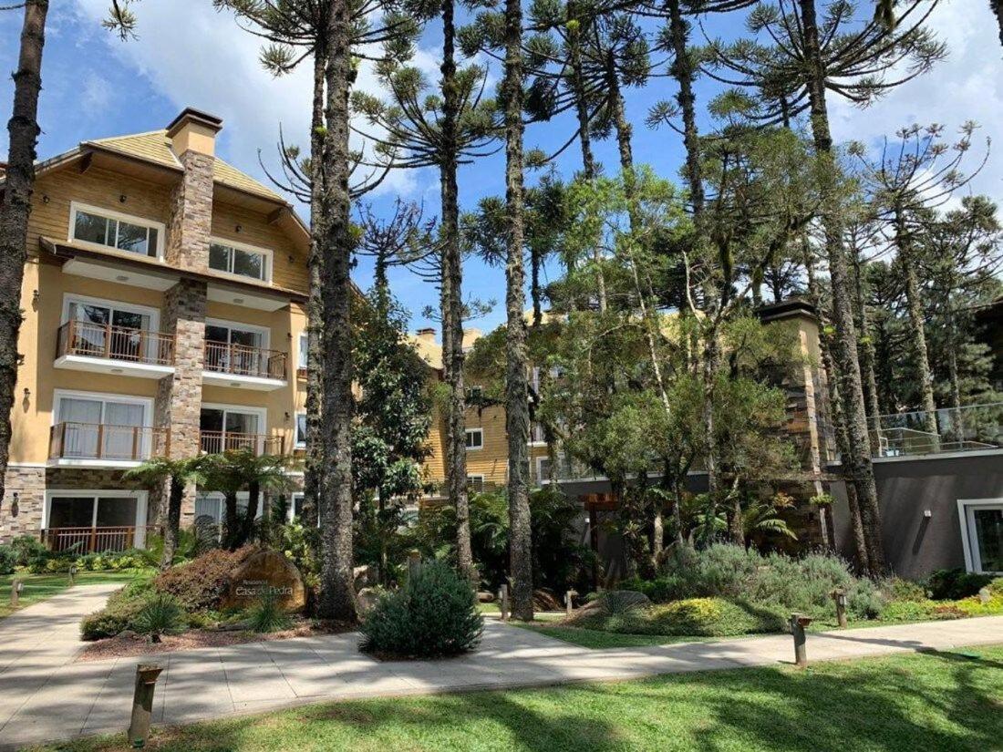 103/3 Apto Com Piscina Aquecida Gramado Exterior foto